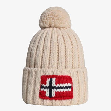 Шапка Napapijri Beige Knitted Pom-Pom Beanie Бежово | NP0A4GKBN1J1, 0