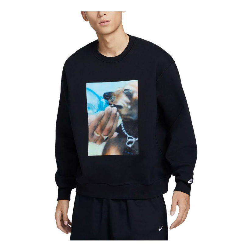 Суитчър Nike SB Skate Crewneck Fleece Sweatshirt Черно | HQ3038-010