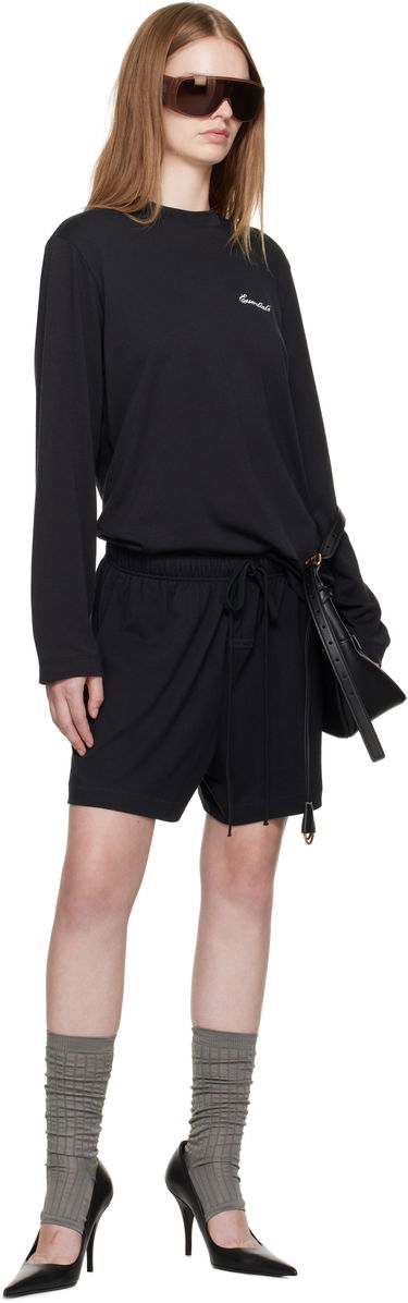 Тениска Fear of God ESSENTIALS Classic Fit Long Sleeve T-Shirt Черно | 125SP255880FW, 3