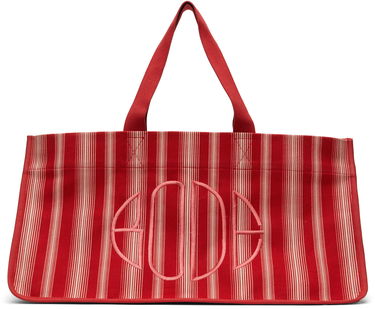 Голяма пазарска чанта Bode Bode Parasol Stripe Tote Червено | MRS25AC009, 0