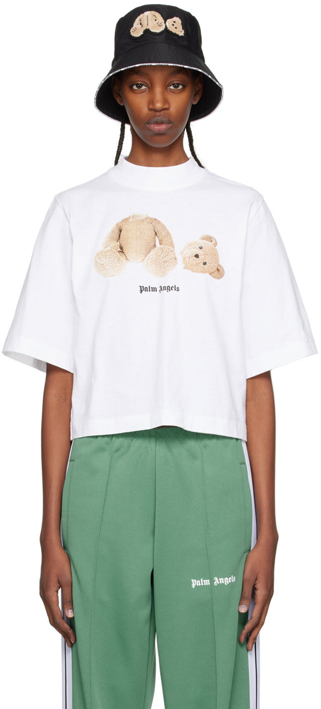 Тениска Palm Angels White Bear Бяло | PWAA020C99JER0110160