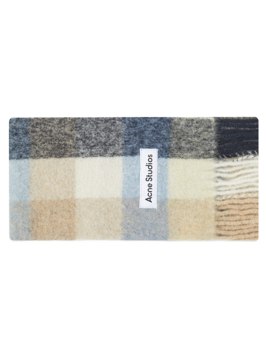 Vally Check Scarf Blue/Beige/Black