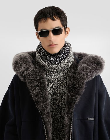 Суитчър Dolce & Gabbana Dolce & Gabbana Hooded Sweatshirt with Fur Тъмно синьо | G9BVOZG7PLDN0000, 3