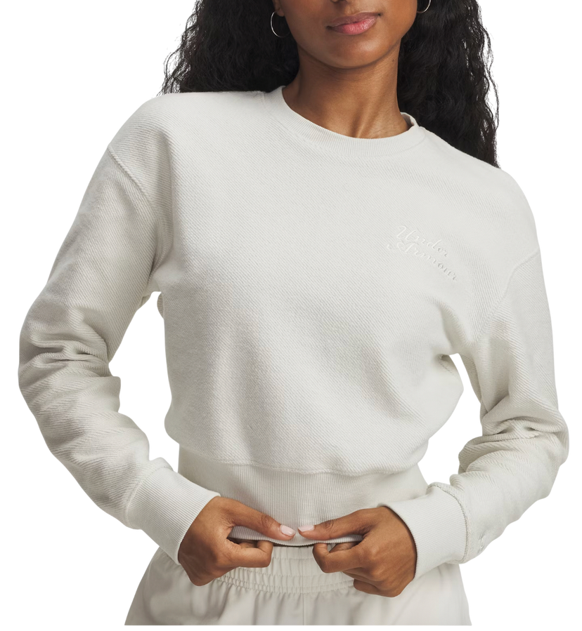 Суитчър Under Armour Icon Terry Varsity Crewneck Sweatshirt Бяло | 6003680-110