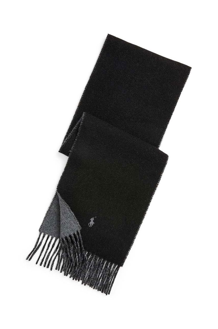 Шал Polo by Ralph Lauren Polo Reversible Wool-Blend Fringed Scarf Черно | 449959334