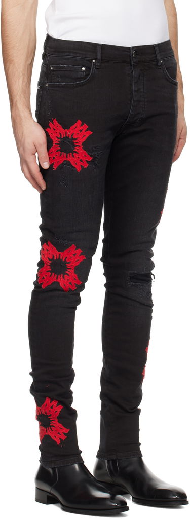 Дънки AMIRI Quad Applique Slim Fit Jeans Черно | AMDNSY1111, 1