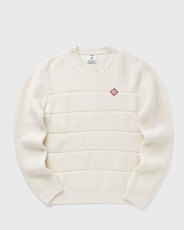 Пуловер Casablanca Padded Crewneck Sweater Бяло | M-AW25-KW-1047-01, 0