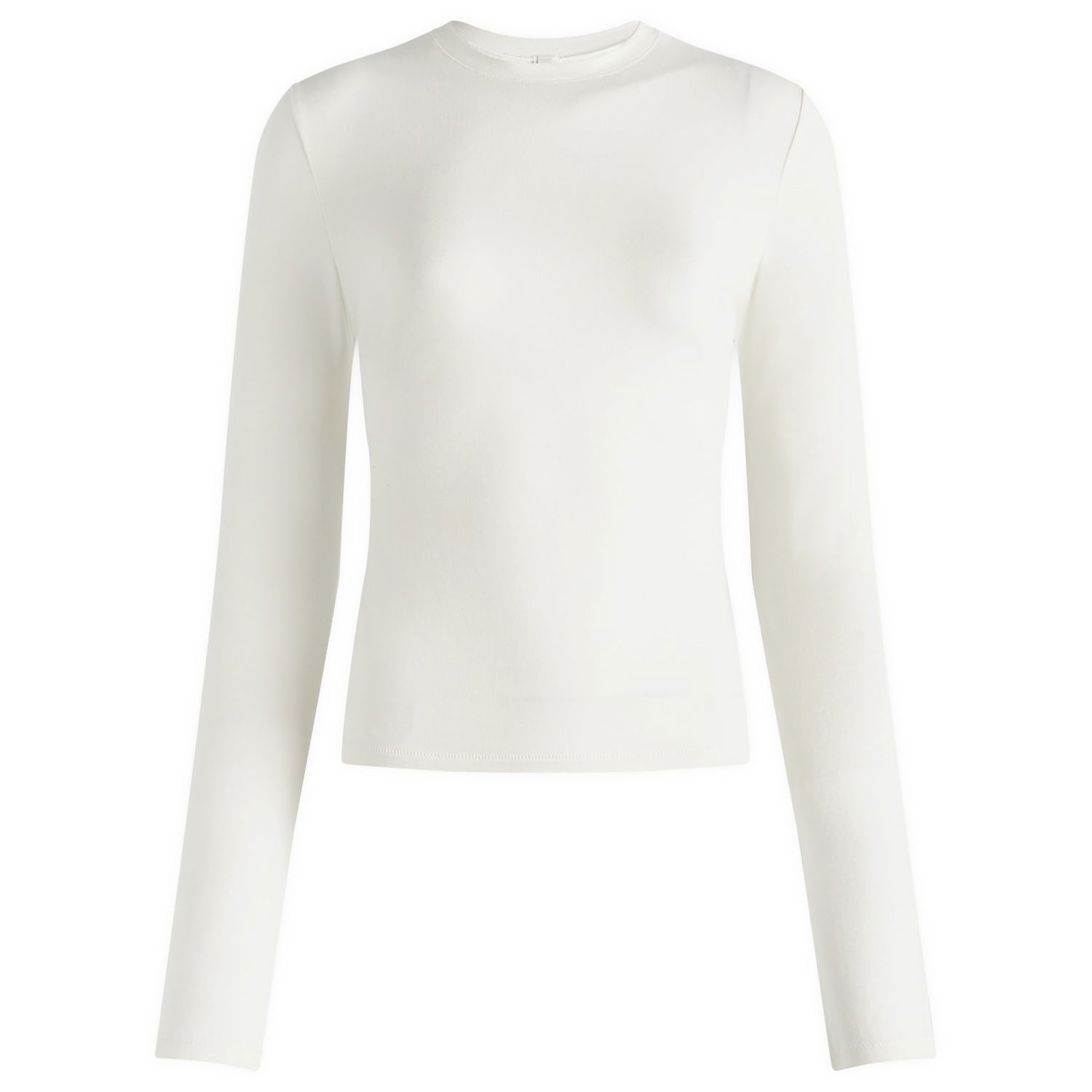 Тениска SKIMS SKIMS Cotton Jersey Long Sleeve T-Shirt, Size Medium Бяло | AP-TSH-0647-MBL, 1