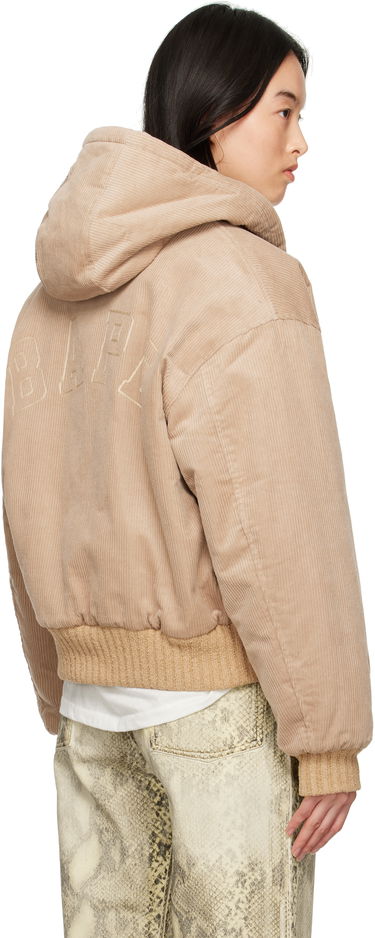 Яке бомбър BAPE BAPE Corduroy Padded Hoodie Jacket Бежово | 001HJK802003L, 2