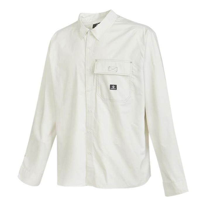 Риза Converse Woven Long Sleeve Shirt Бяло | 10023803-A02