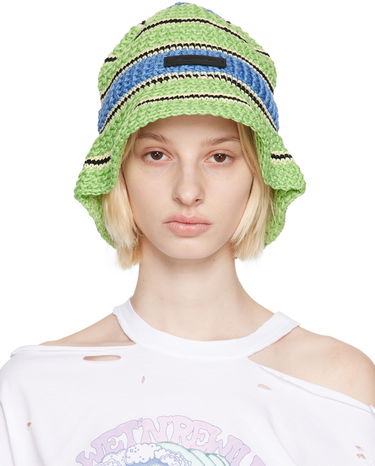 Шапка Stella McCartney Stella McCartney Striped Bucket Hat Зелено | 7V0043WP0164, 0