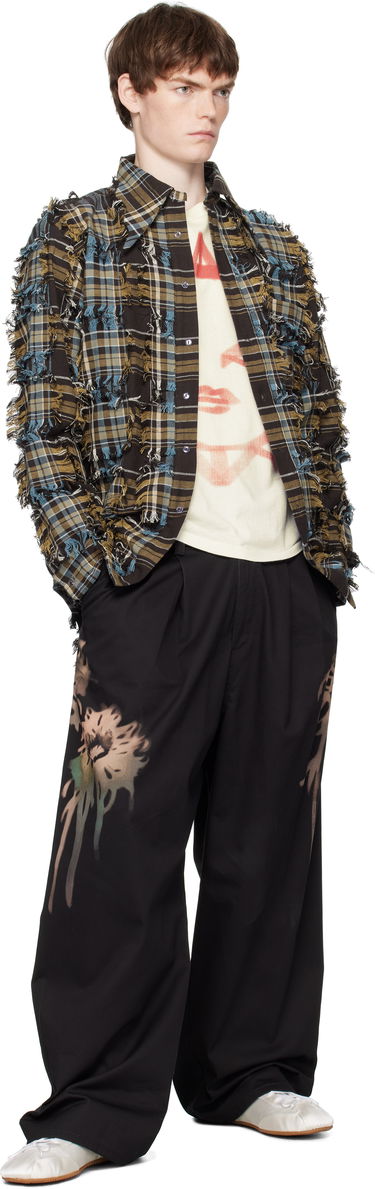 Панталони Collina Strada Collina Strada Catchfly Pleated Printed Trousers Черно | XX6042-B, 3