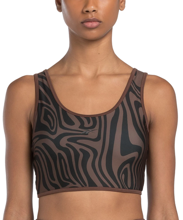 Бански Reebok Reebok Mod Safari Poly Sports Bra Кафяво | 100076289, 2