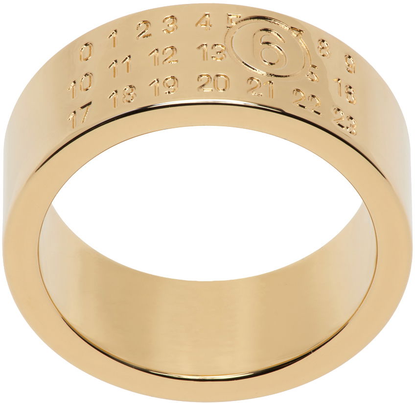 Пръстен Maison Margiela MM6 Minimal Logo Ring Бежово | SM6UQ0058 P6469, 0