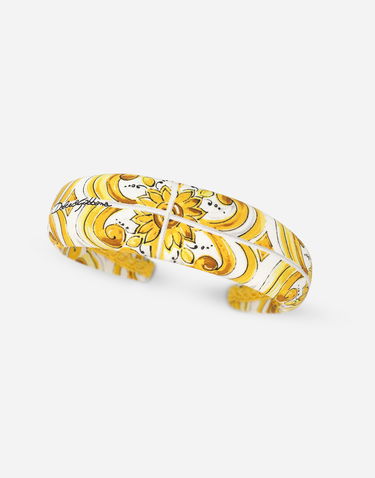Колани Dolce & Gabbana Dolce & Gabbana Twill Hairband With Majolica Print Жълто | LB3L54HI1T5H23TN, 2