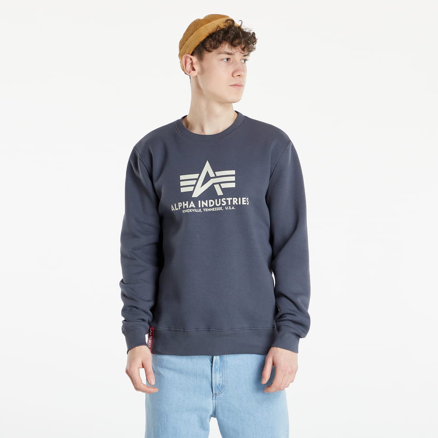 Пуловер Alpha Industries Basic Sweater Сиво | 178302 136, 0