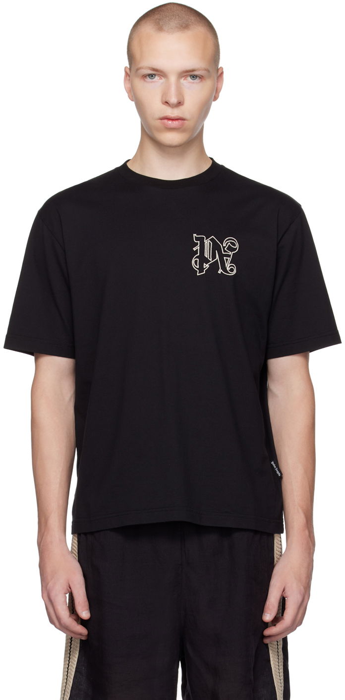 Тениска Palm Angels Black Monogram Черно | PMAA089E23JER0011003, 0