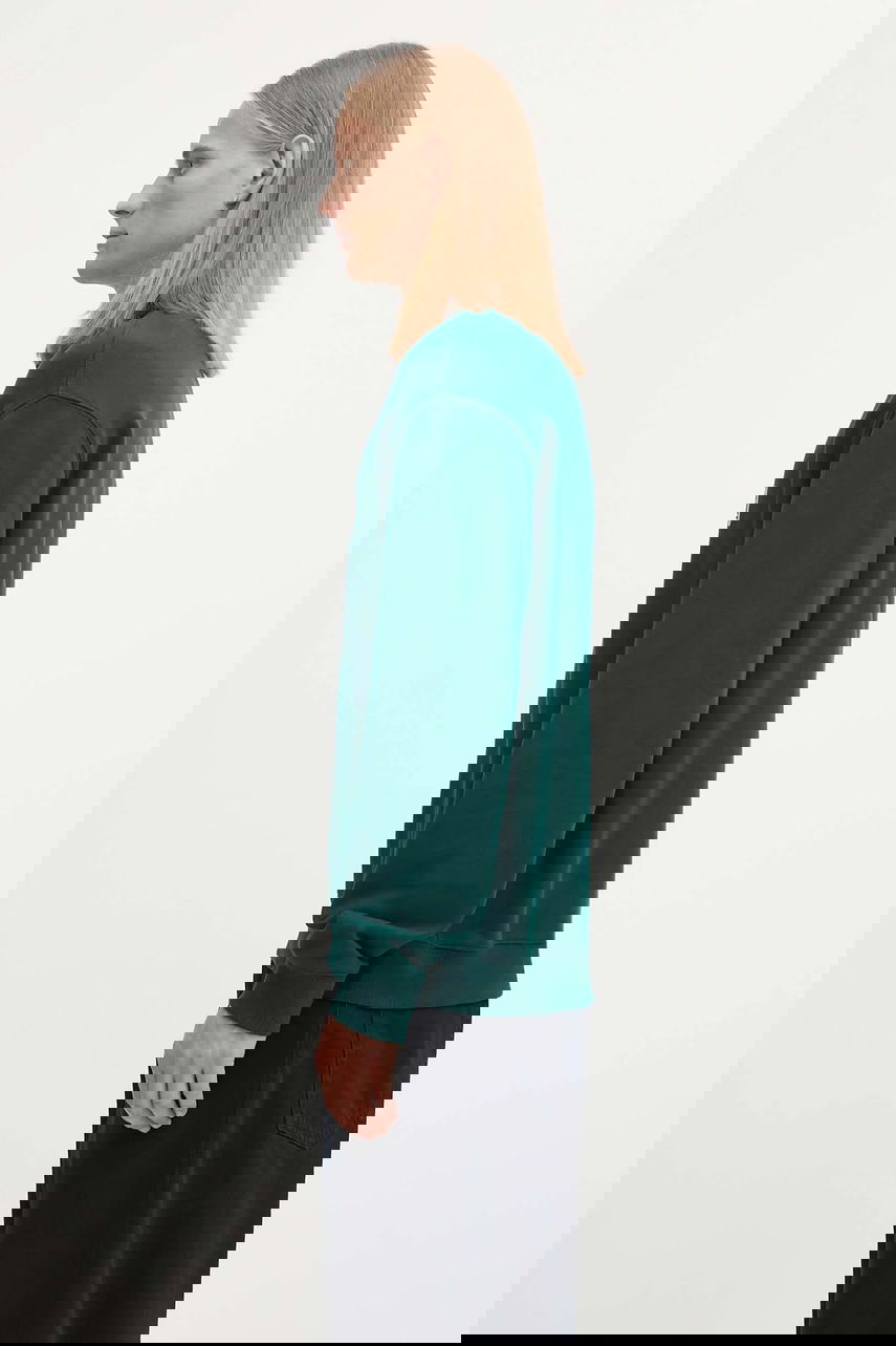 Суитчър Carhartt WIP Long Sleeve Polo Sweatshirt with Logo Patch Зелено | I035532.05AXX, 1