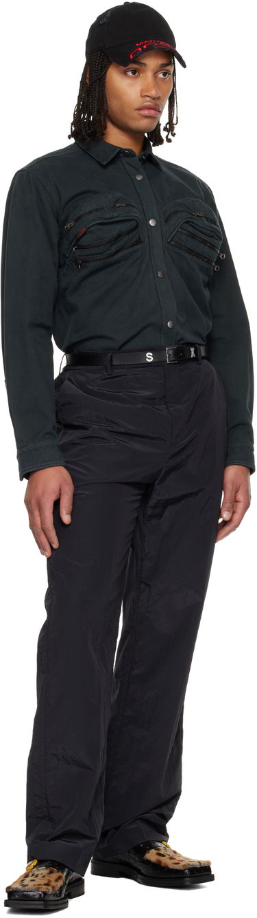 Риза Martine Rose Martine Rose Bumbag Shirt Зелено | 484WP22414, 4