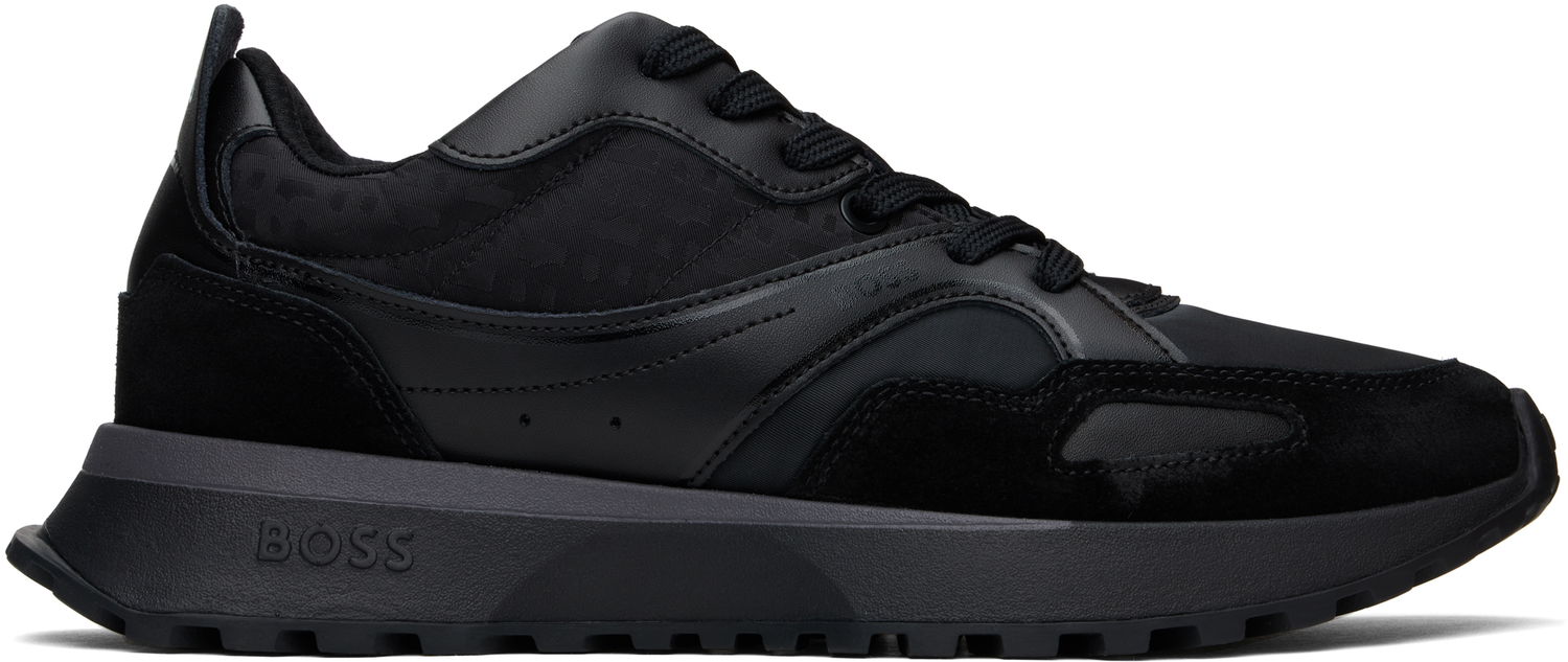 Кецове и обувки BOSS BOSS Mixed-Material Mesh & Leather Черно | 50536496, 0