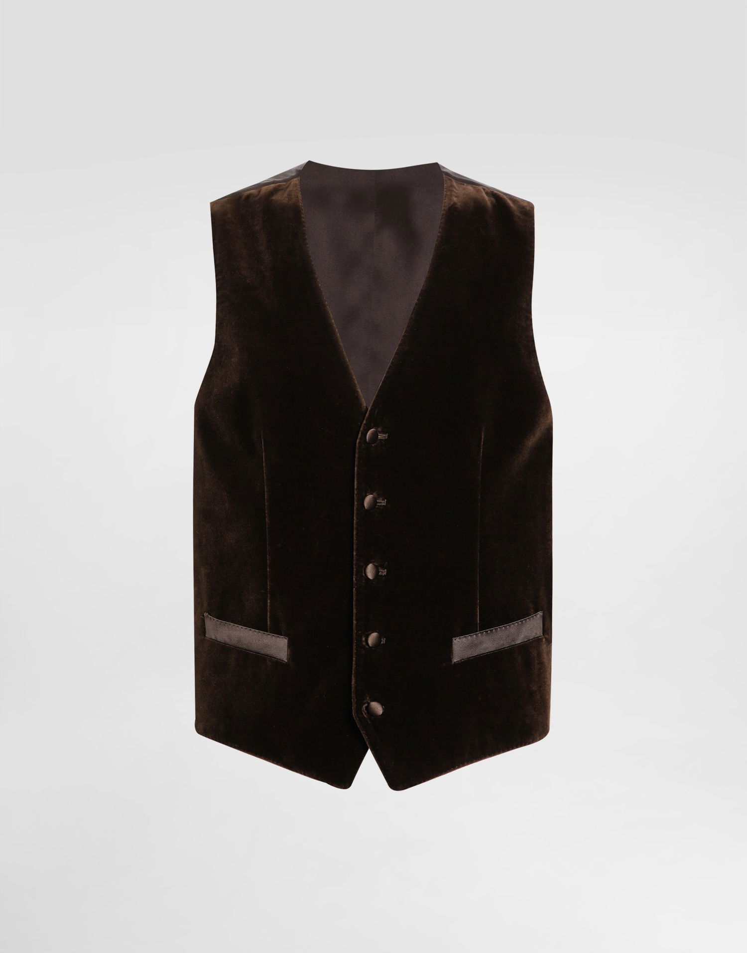Жилетка Dolce & Gabbana Dolce & Gabbana Smooth Velvet Vest Кафяво | G702UTFUVG7M0937, 0