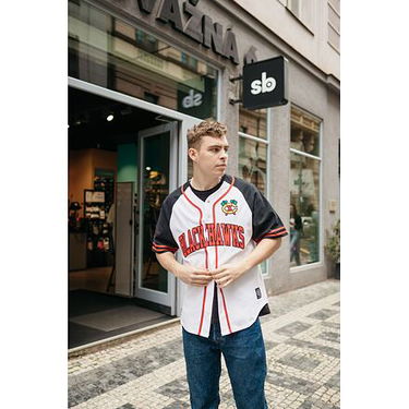 Фланелка Mitchell & Ness Practice Day Button Front Jersey CHICAGO BLACKHAWKS Бяло | TBTF4994-CBHYYPPPWHIT, 7