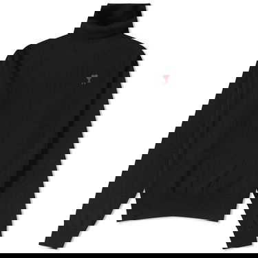 Облекло AMI Small A Heart Roll Neck Черно | HKS411-KN0025-001, 0