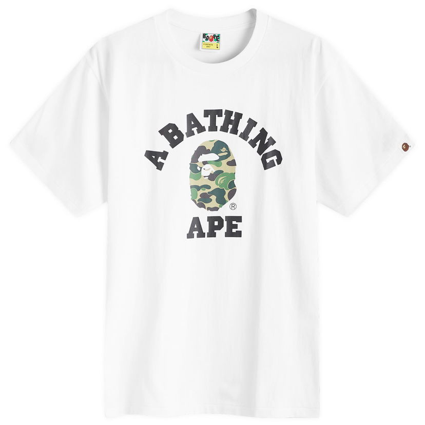 Тениска BAPE A Bathing Ape ABC Camo College T-Shirt Бяло | 001TEK301005M-WHG