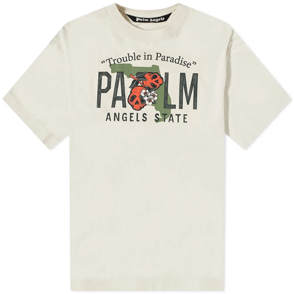 Тениска Palm Angels East Coast Vintage Tee Бежово | PMAA072S23JER0040110, 0