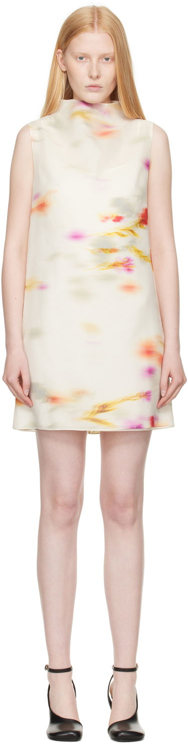 Pокля FERRAGAMO Ferragamo Blossom Flower Reversible Minidress Бяло | 781220, 0
