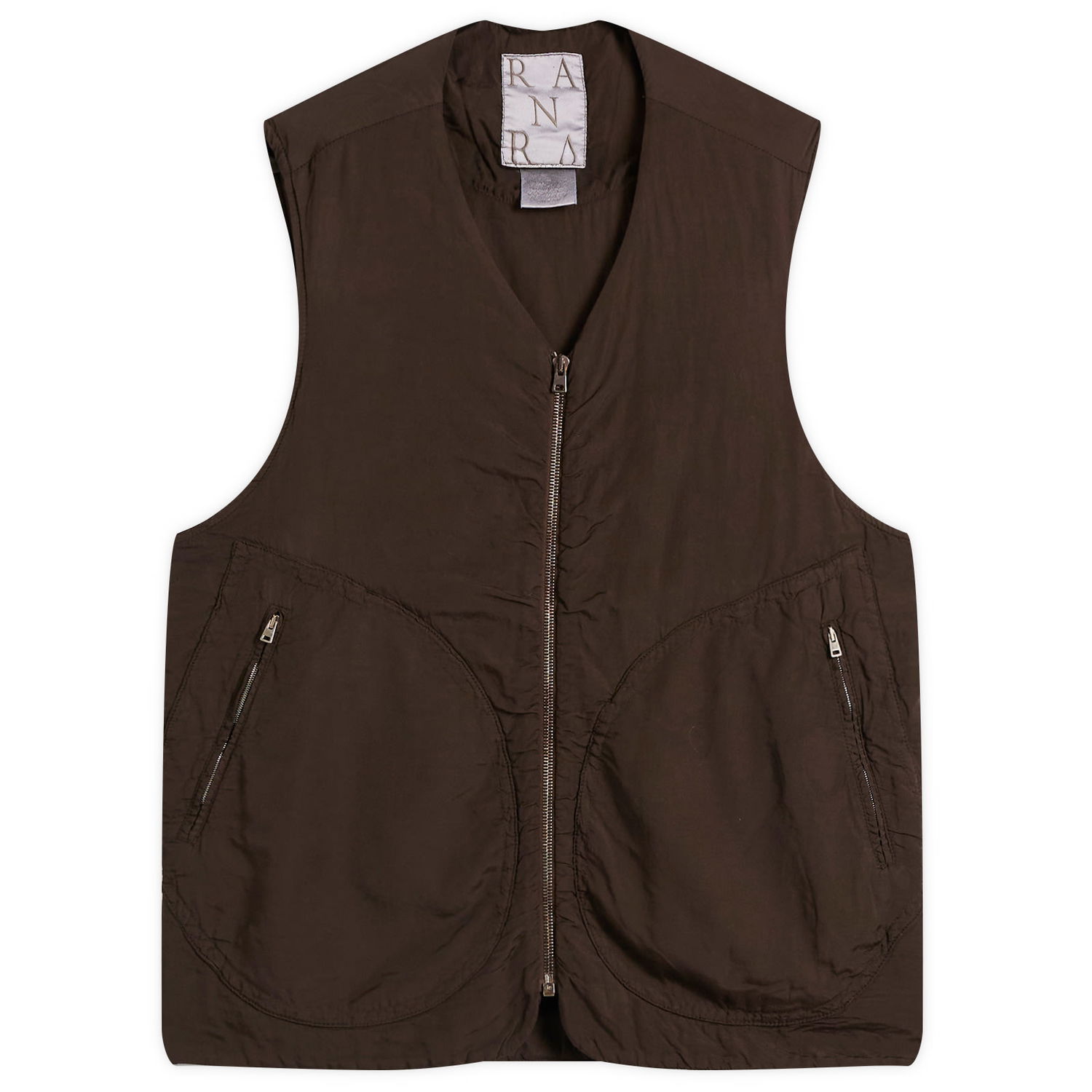 Жилетка Ranra Ranra Mill Viscose Cotton Vest, Size Large Кафяво | AMFW25VE01589-C701, 0