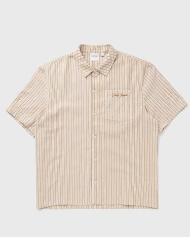 Риза DAILY PAPER Striped Short Sleeve Shirt Бежово | 2513097, 1