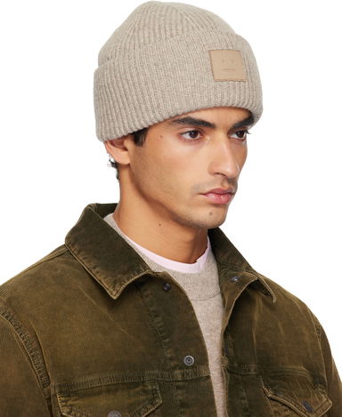 Ribbed Face Logo Beanie, 3