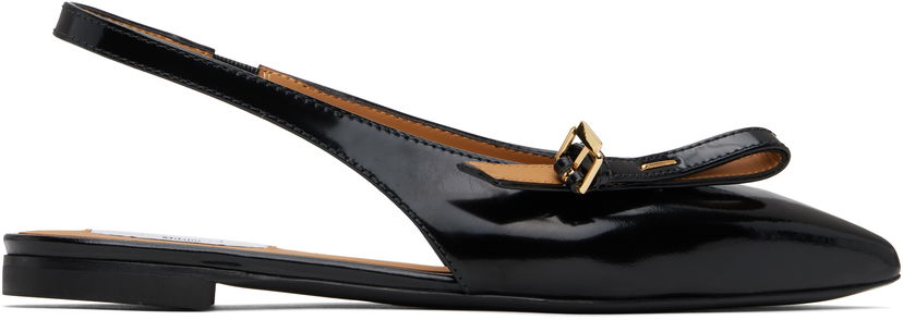 Облекло Moschino Moschino Buckled Bow Ballerina Flats Черно | MA11040C1M MJ0 000