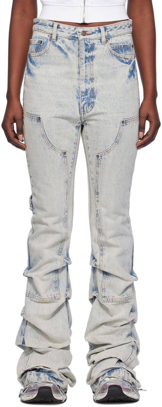 Дънки We11done We11done Wrinkled Denim Jeans Синьо | WD-DP0-24-338-W-IC, 0