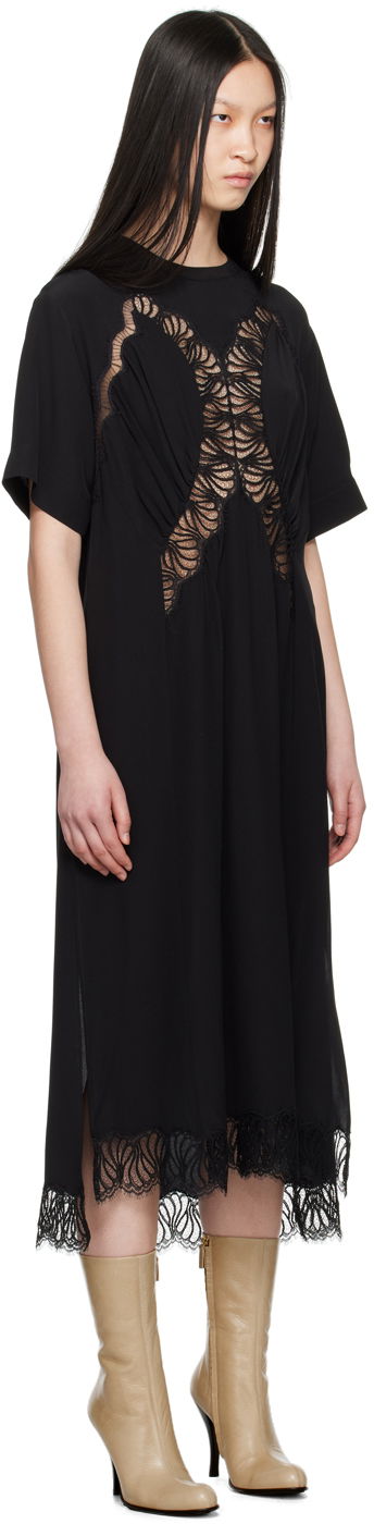 Pокля Stella McCartney Stella McCartney Gathered Lace Maxi Dress Черно | 6A03983BU216, 1
