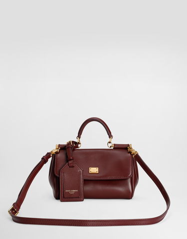 Дамска чанта Dolce & Gabbana My Sicily Leather Flap Bag Бургунди | BB7864B732180346, 2