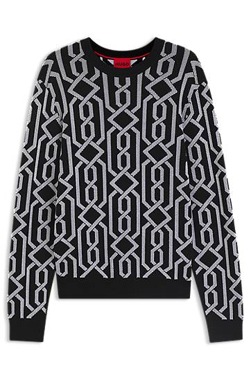 Пуловер BOSS Regular-fit sweater with jacquard pattern Многоцветен | 50547001
