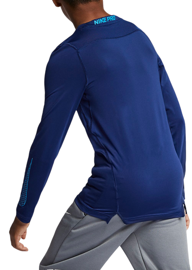Тениска Nike Nike Pro Compression Long Sleeve Shirt Kids Синьо | 858232-478, 1