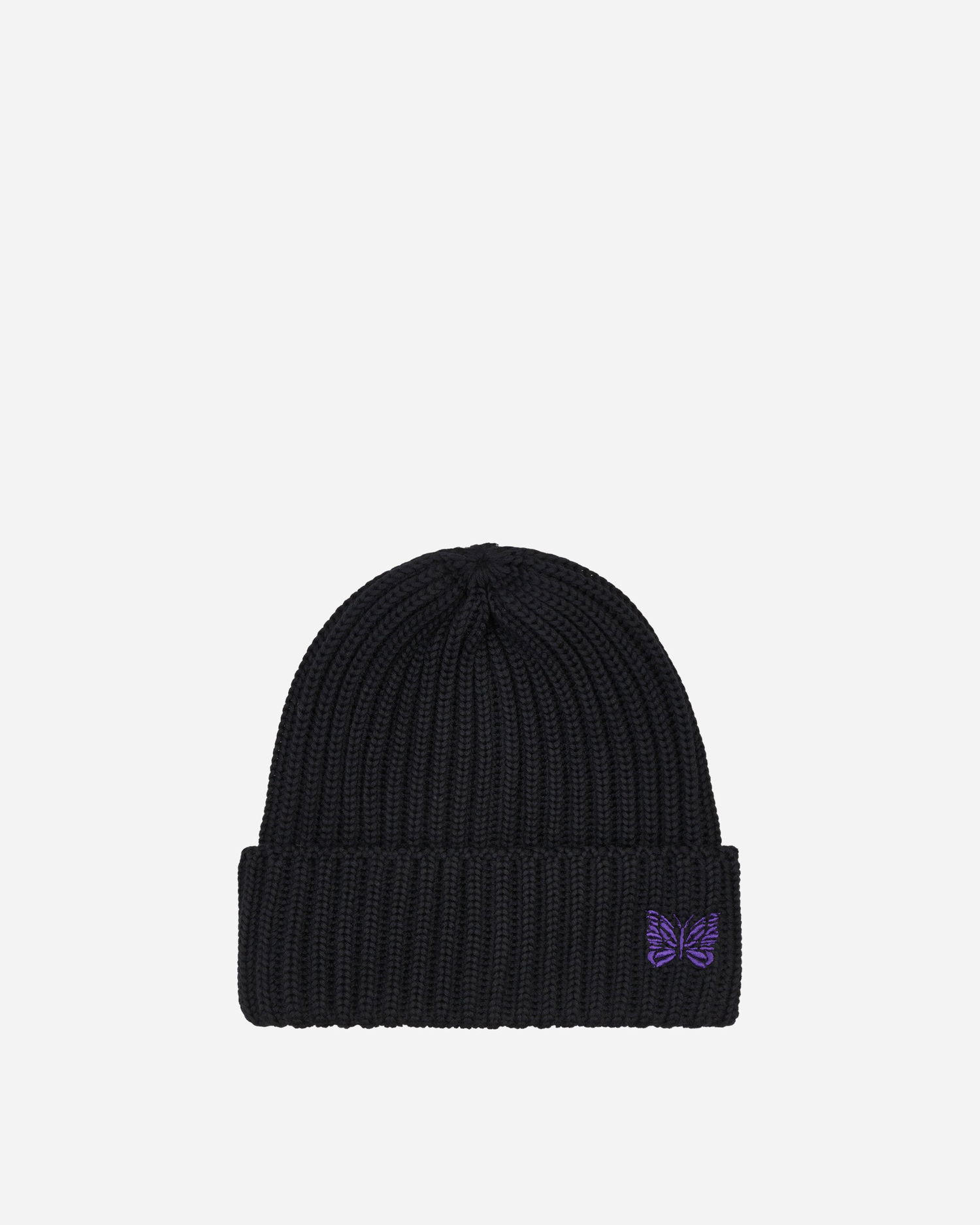Шапка Needles Embroidered Logo Ribbed Beanie Черно | NS064 D, 1