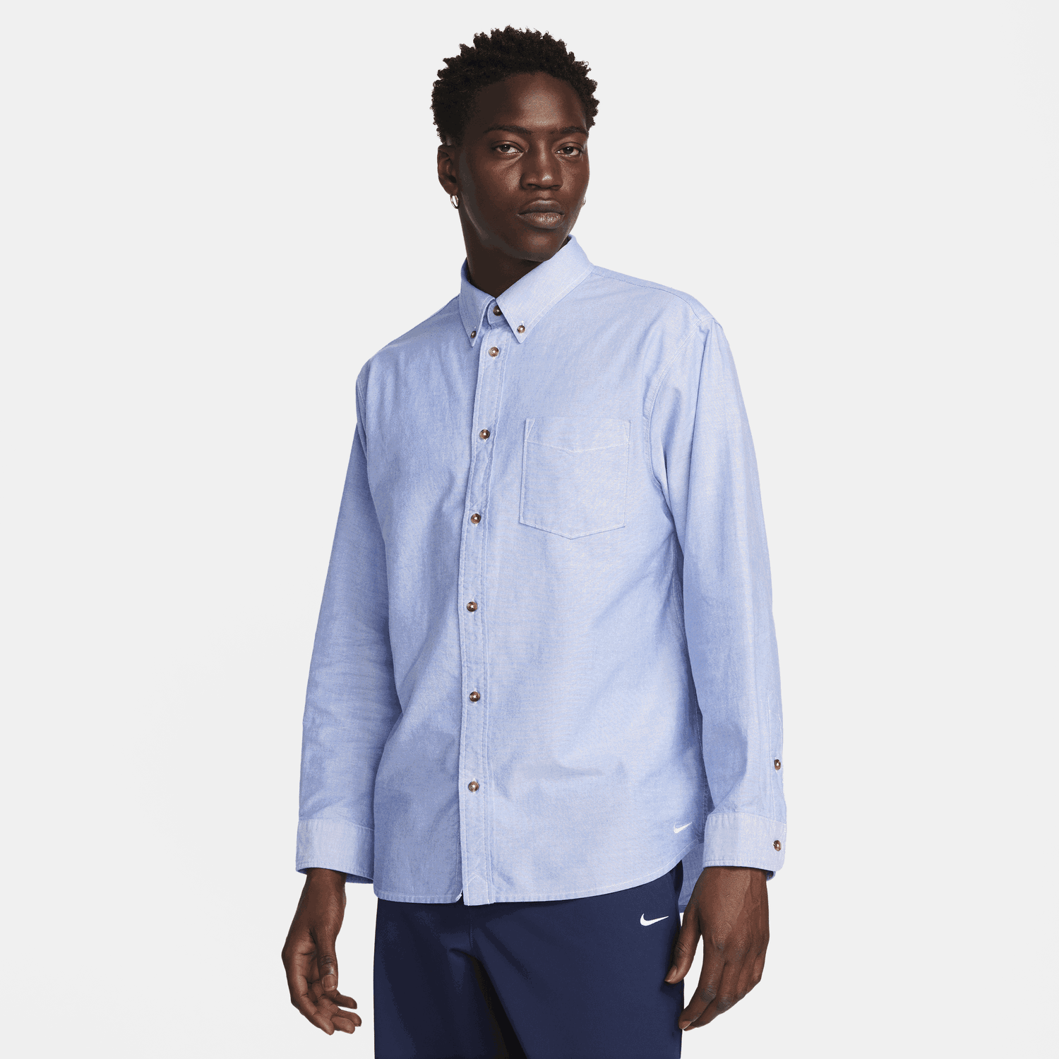 Риза Nike Life Long-Sleeve Oxford Button-Down Shirt Синьо | FN3125-101, 0