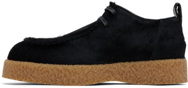 Кецове и обувки Bottega Veneta Torino Hairy Lace-Up Derbys with Crepe Soles Черно | 806448V2CU01000, 2