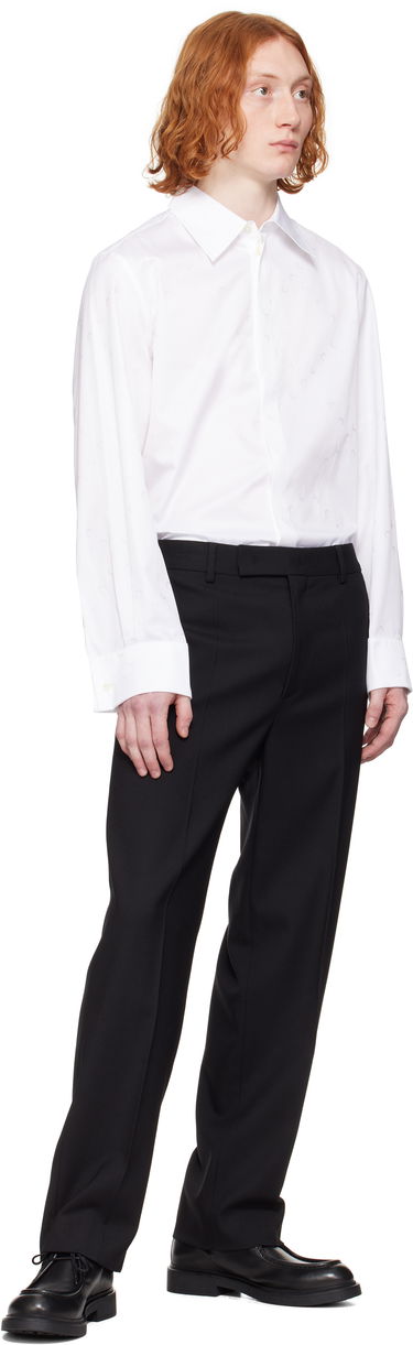 Панталони Marine Serre Marine Serre Virgin Wool Twill Pleated Trousers Черно | MPA069A RWOV0001, 3