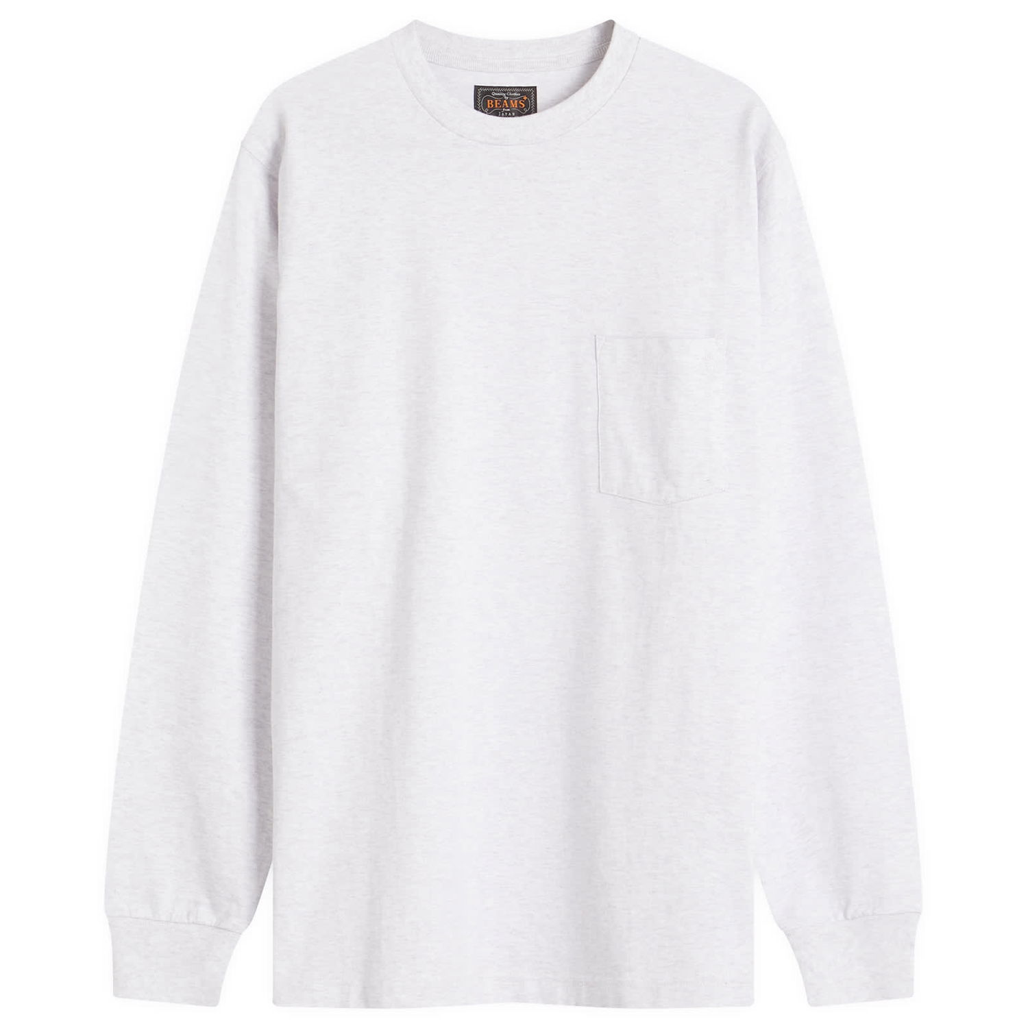 Тениска BEAMS Beams Plus Long Sleeve Pocket T-Shirt, Size Medium Бяло | 3814-0066-156-12, 0