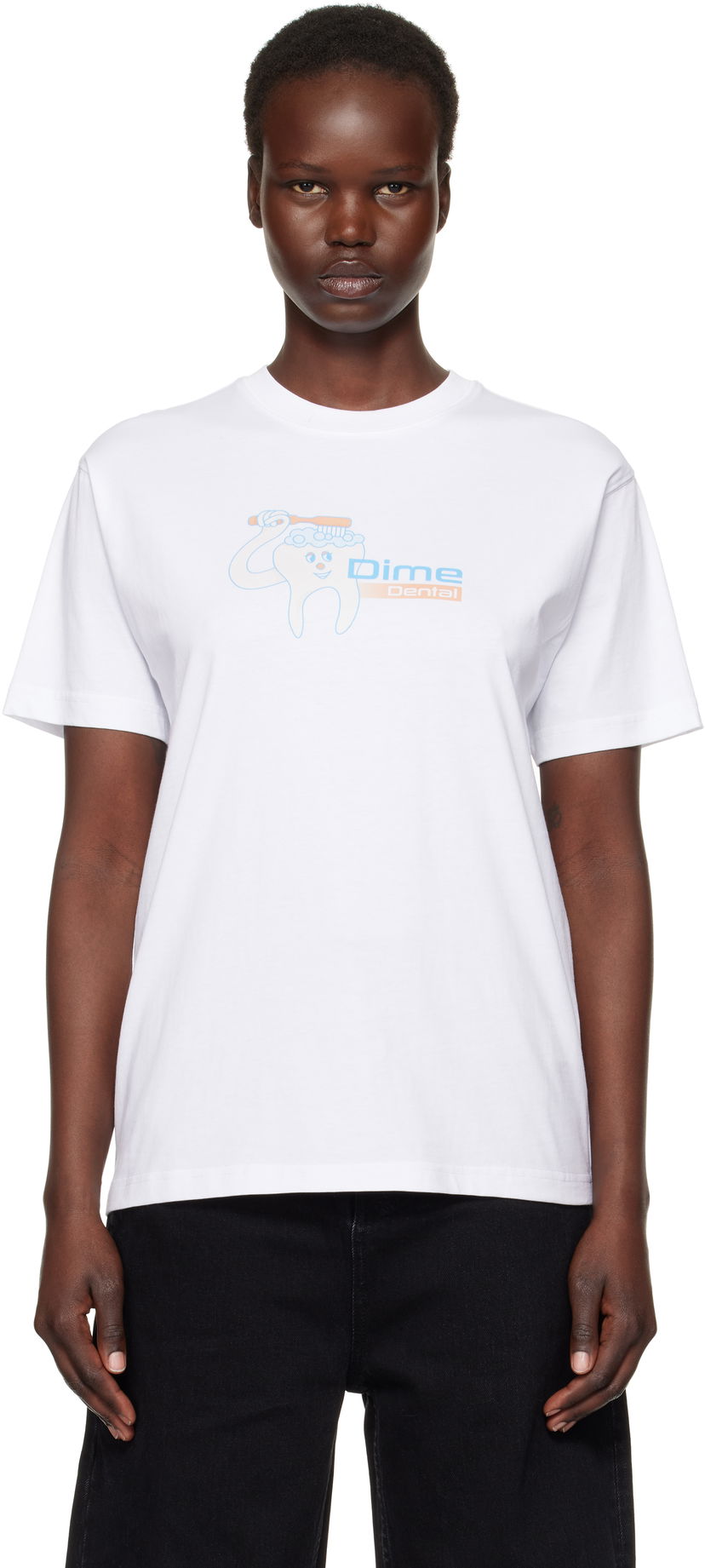 Тениска Dime Dental Care Graphic T-Shirt Бяло | DIMEHO2467WHT