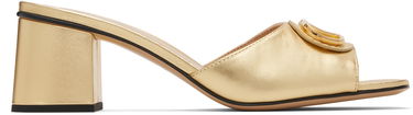Кецове и обувки Valentino Valentino Garavani VLogo Signature Heeled Slide Sandals Металик | 7W2S0MH7KDR, 0
