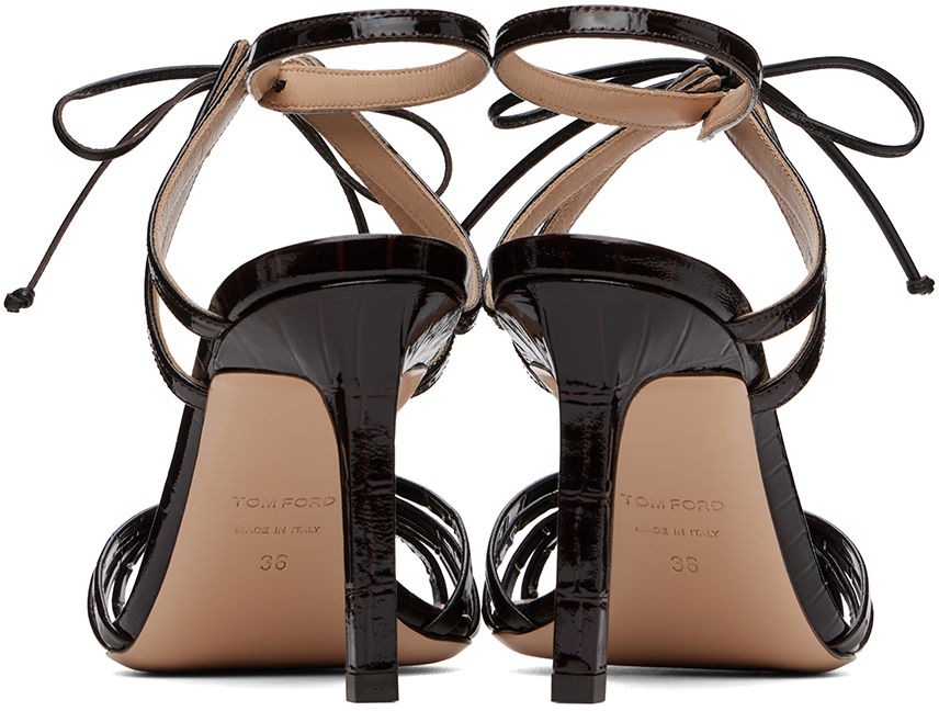 Аксесоари Tom Ford TOM FORD Angelica Crocodile Leather Heeled Sandals Кафяво | W3532-LGO052N, 1