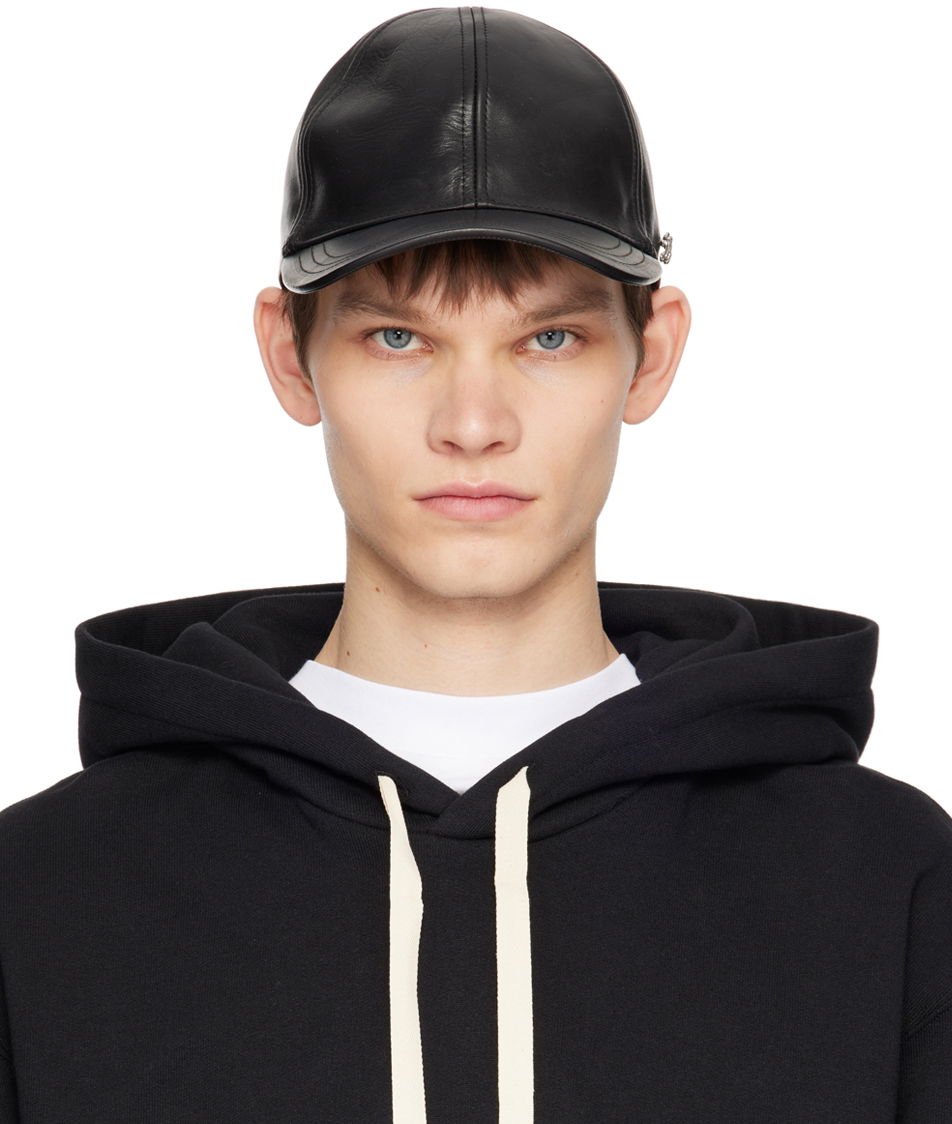 Шапка с козирка Jil Sander Calfskin Cap Черно | J22TC0113 J07145, 0