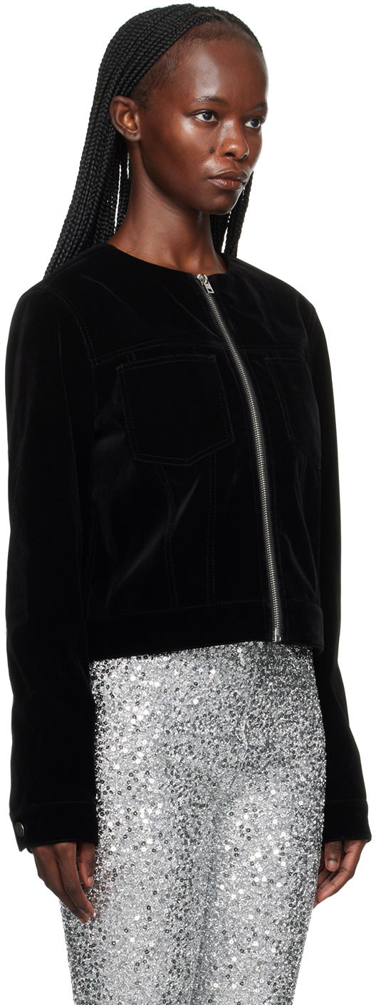 Яке We11done Velvet Zip-Up Jacket Черно | WD-JK3-23-018-W-BK, 1