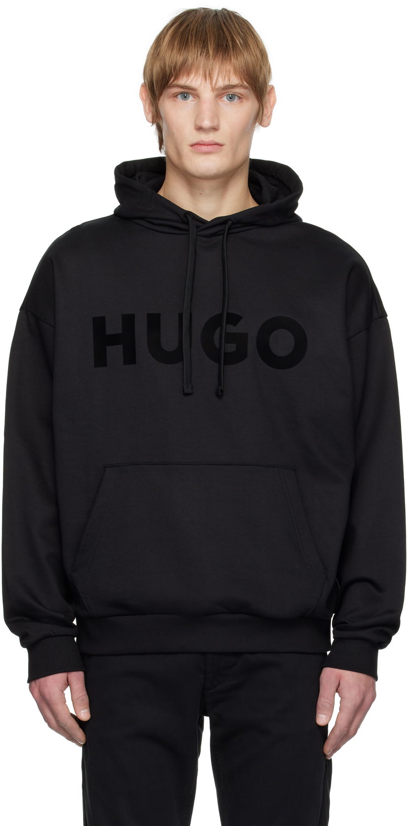 Суитчър BOSS Logo Bonded Hoodie Черно | 50529090